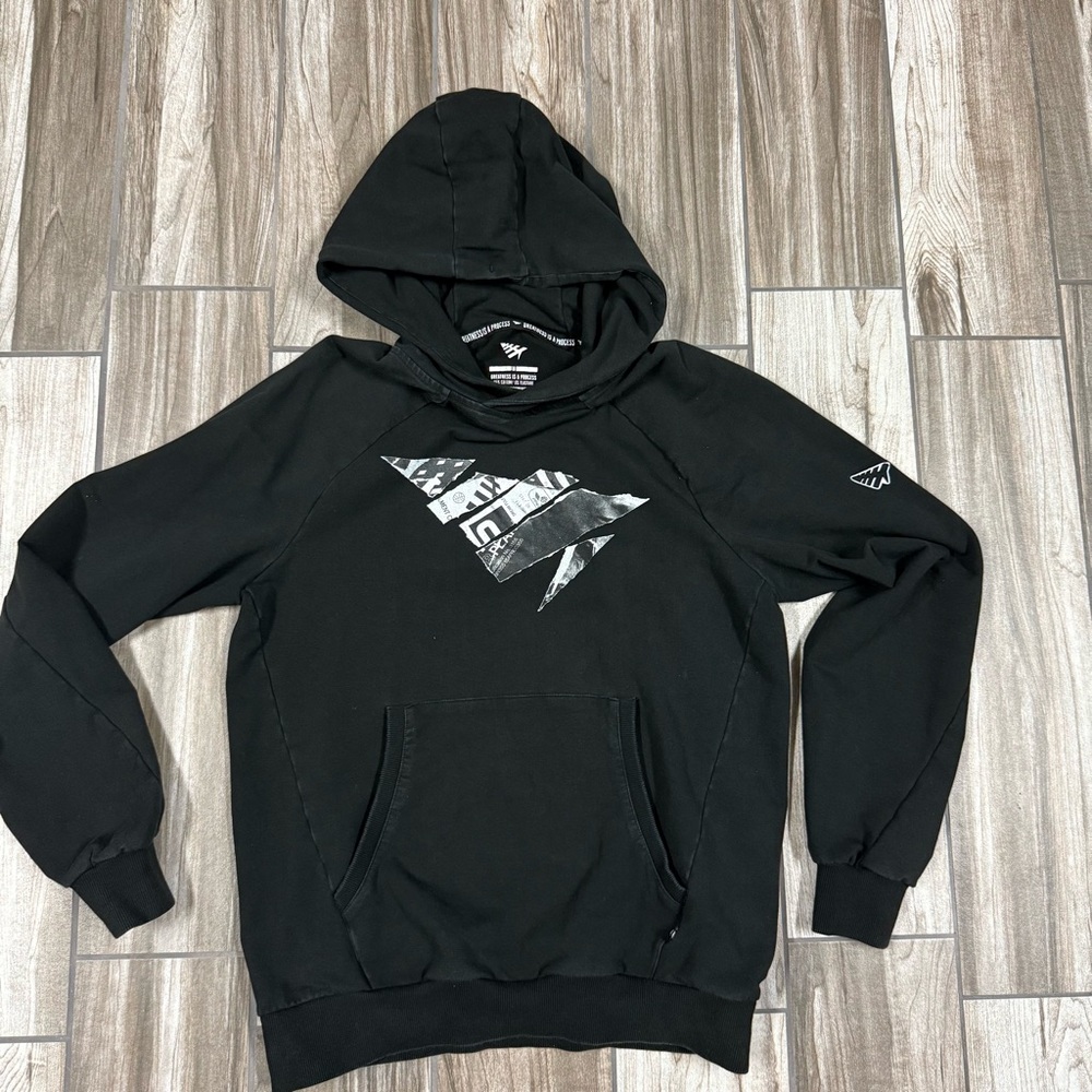 Paper Planes Men's Black Graphic Hoodie